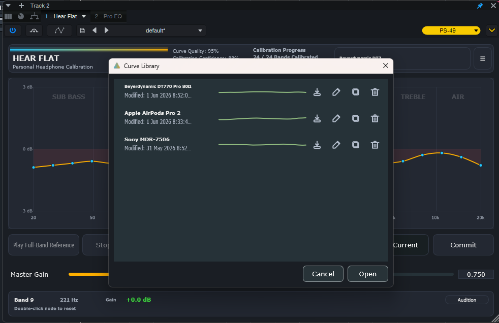 Curve library profile management tutorial checkpoint